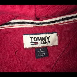Red Tommy Hilfiger hooded sweater Unisex